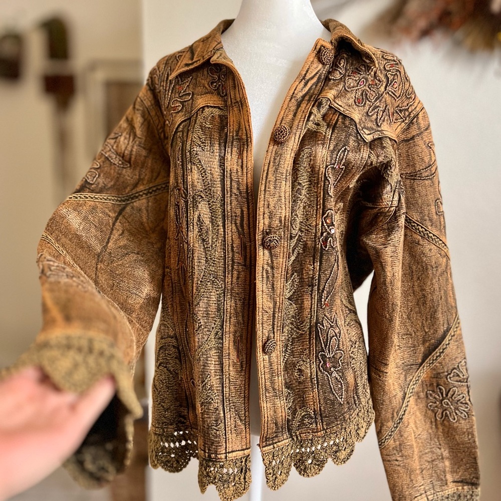 Vintage Flashback | embroidered gemstone jacket